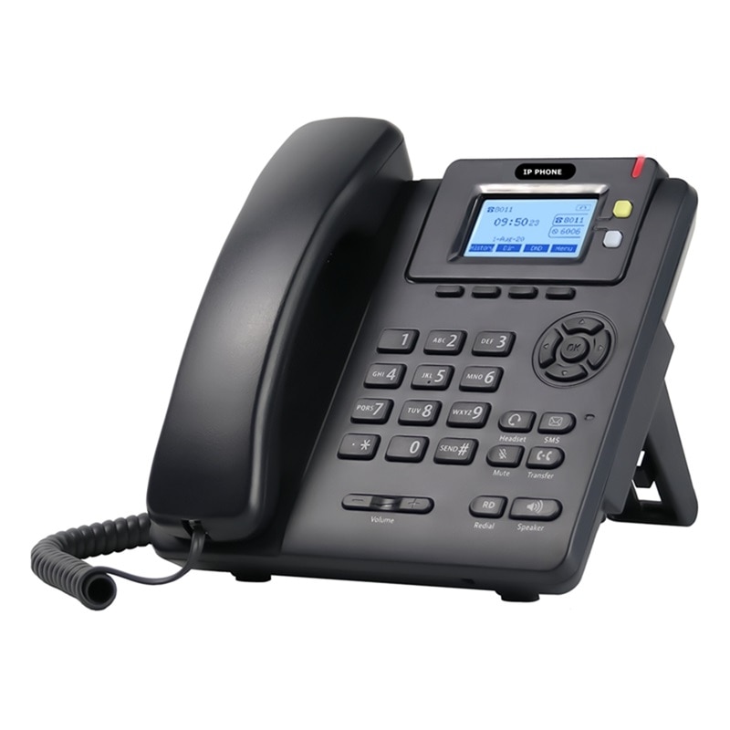 13499-qyljqo Teléfono VoIP con POE/SIP, 2 líneas SIP/teléfonos de escritorio IP para aplicación IP PBX