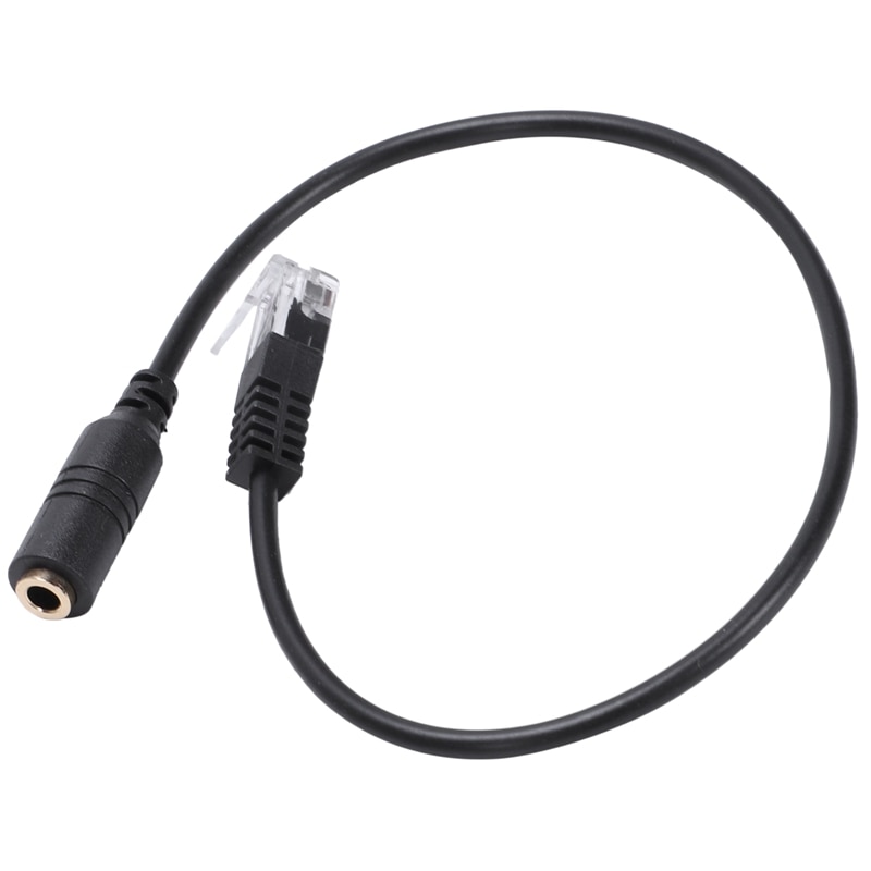 13535-qplsij Conector de enchufe de 3,5mm a RJ9 para auriculares de iPhone, Cable adaptador para teléfono de oficina de Apple