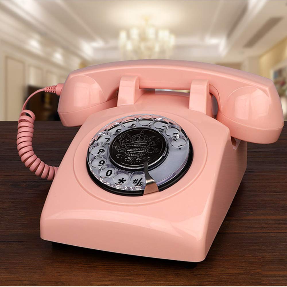 13582-gb0qnn Teléfonos rojos, teléfono con cable, Dial giratorio clásico, teléfonos de oficina en casa, teléfono antiguo Vintage de los años 1930
