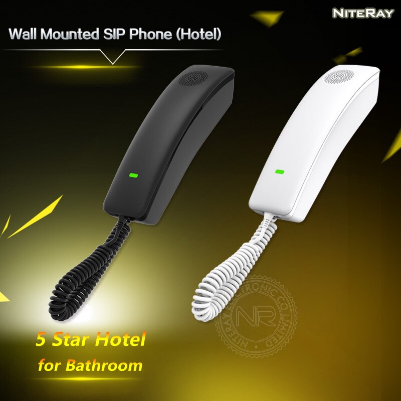 13779-etuuuz VoIP-teléfono SIP montado en la pared, accesorio para baño, Hotel, sala de baño, soporte PoE