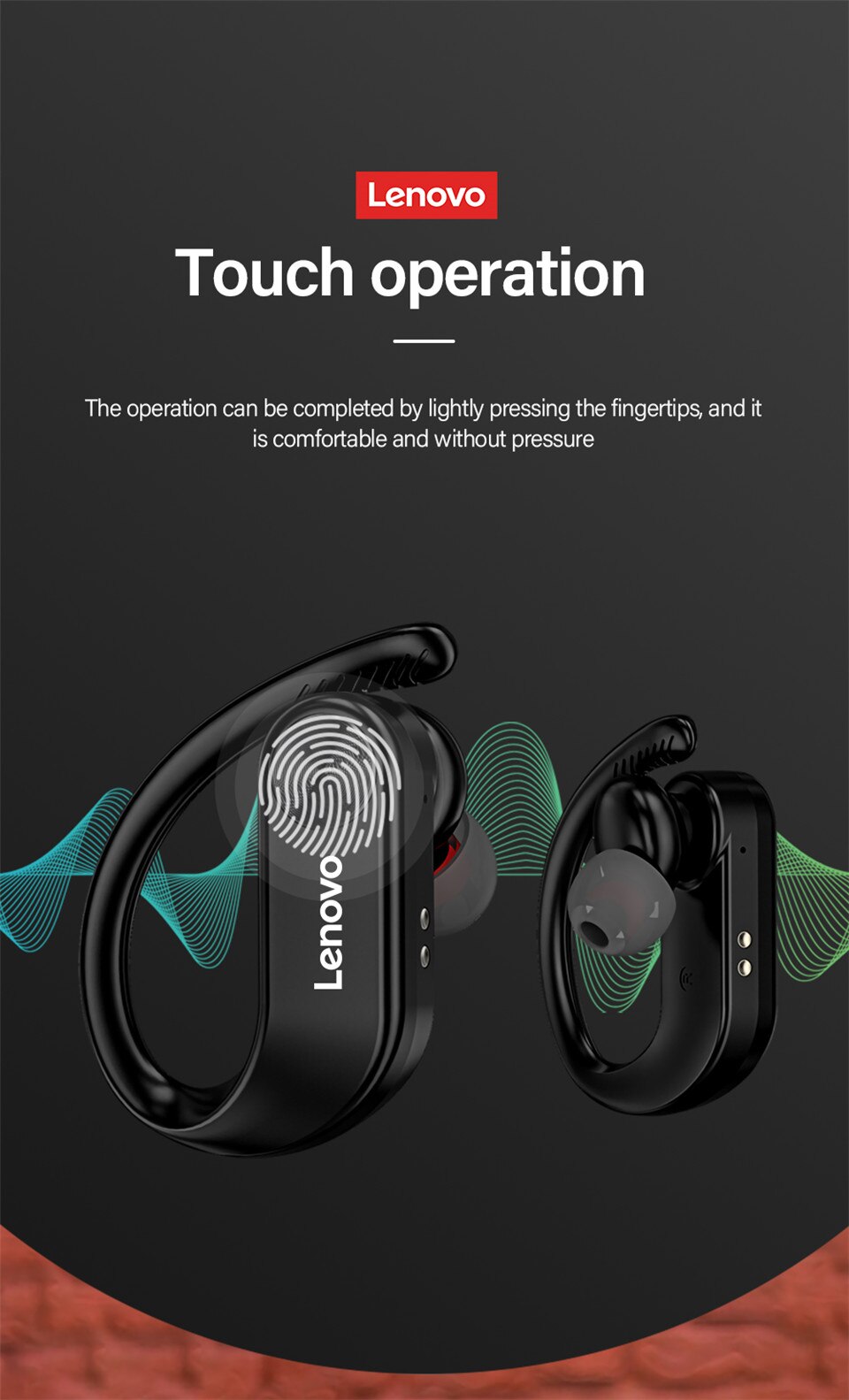 13880-xdylmk Lenovo-auriculares inalámbricos LP7 para jugadores, cascos por encima de la oreja con micrófono para PC, Android e IOS, teléfono móvil