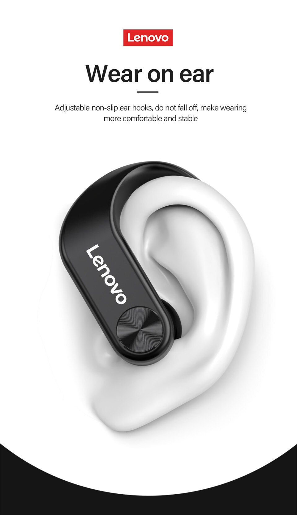 13880-zdzw3z Lenovo-auriculares inalámbricos LP7 para jugadores, cascos por encima de la oreja con micrófono para PC, Android e IOS, teléfono móvil