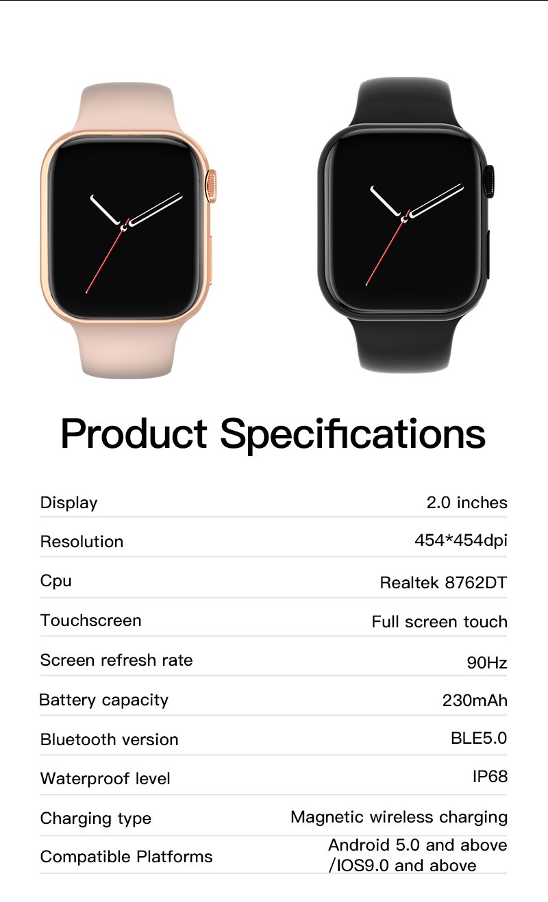 13896-eoyca1 Reloj inteligente i8 Pro Max para hombre y mujer, Smartwatch deportivo con llamadas, Bluetooth, personalizado, Serie 8, Apple Watch
