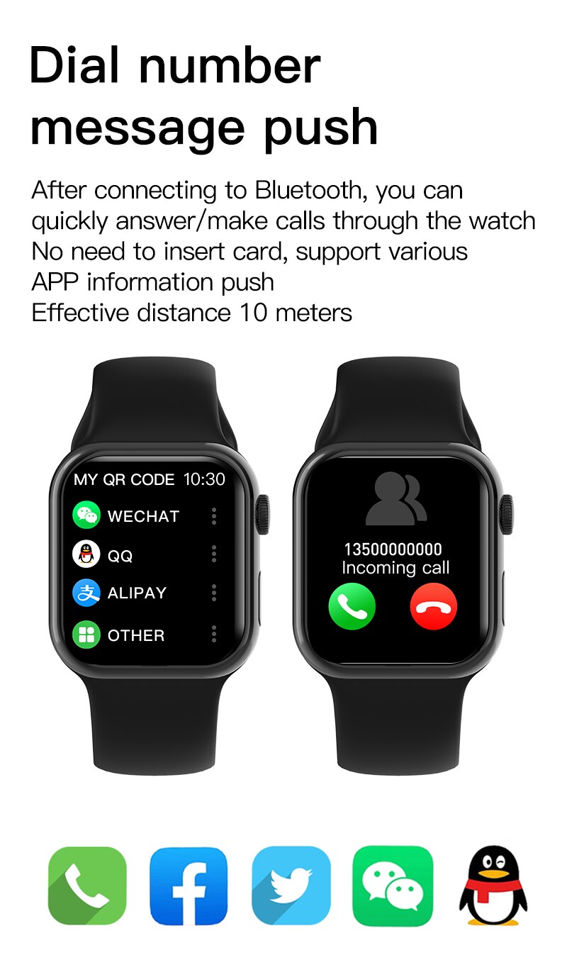 13896-gmo2k4 Reloj inteligente i8 Pro Max para hombre y mujer, Smartwatch deportivo con llamadas, Bluetooth, personalizado, Serie 8, Apple Watch