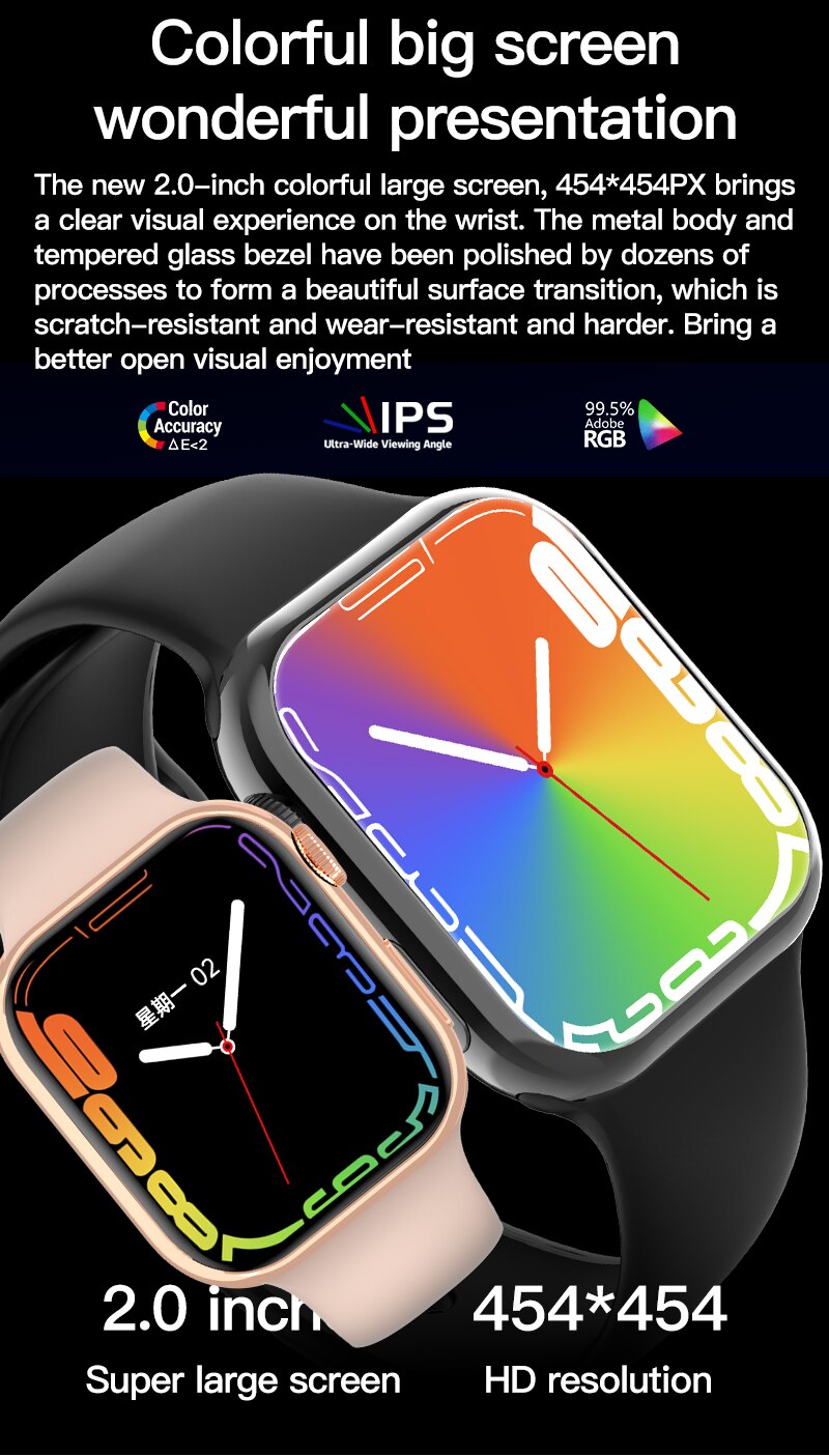 13896-lgct96 Reloj inteligente i8 Pro Max para hombre y mujer, Smartwatch deportivo con llamadas, Bluetooth, personalizado, Serie 8, Apple Watch