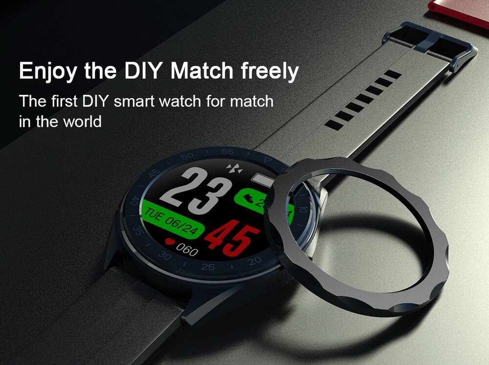 13905-alwjku LENOVO-reloj inteligente R1 para hombre, accesorio de pulsera resistente al agua IP68 con pantalla TFT a Color de 1,3 pulgadas, compatible con iOS y Android