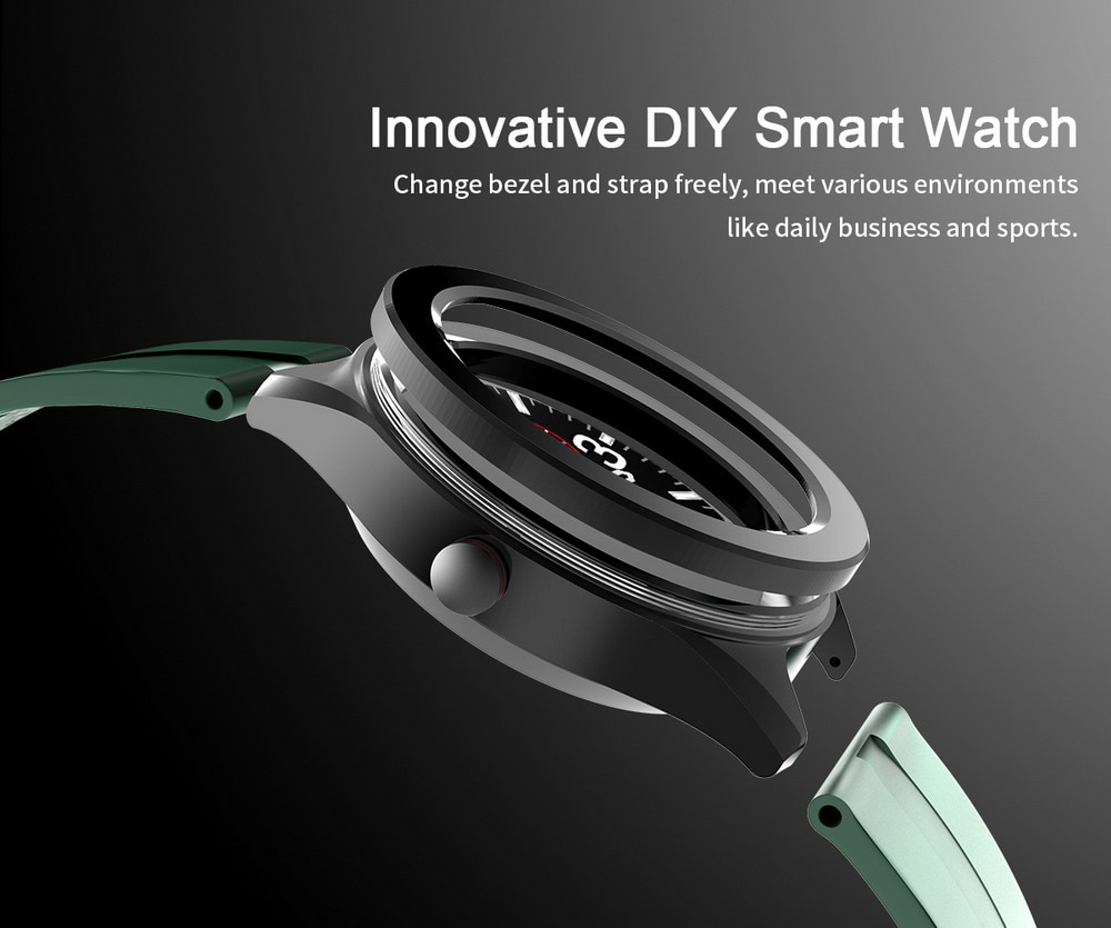13905-zrxbed LENOVO-reloj inteligente R1 para hombre, accesorio de pulsera resistente al agua IP68 con pantalla TFT a Color de 1,3 pulgadas, compatible con iOS y Android