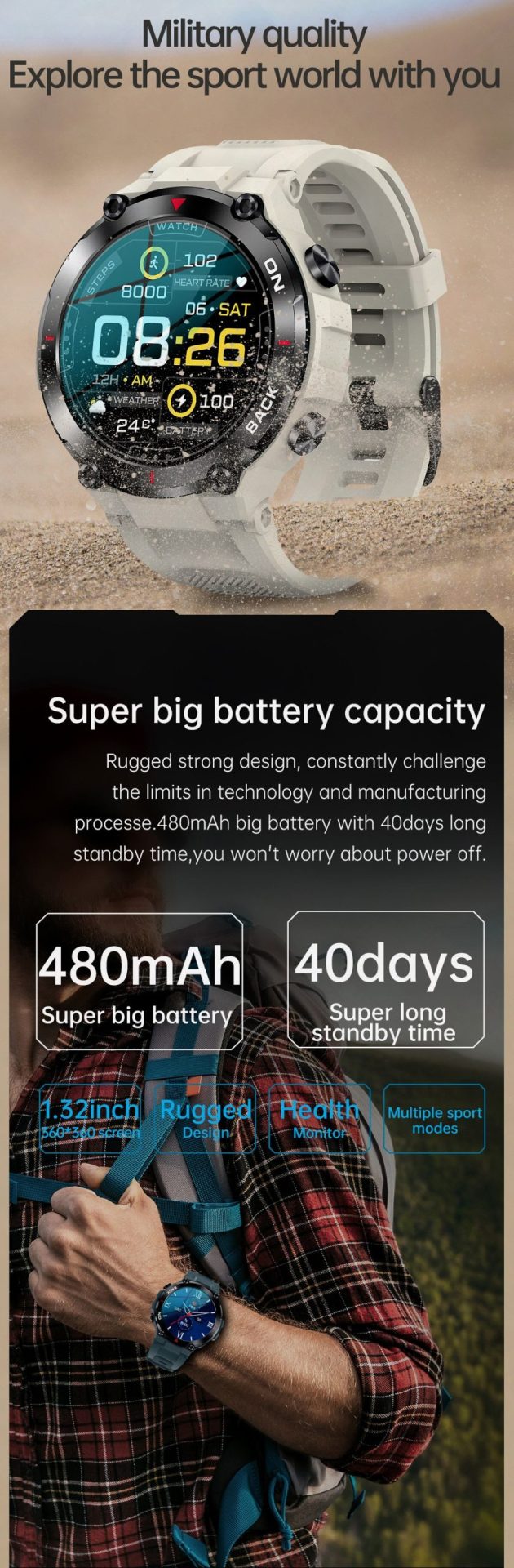 13938-nguppk-scaled Xiaomi-reloj inteligente Ip68 para hombre, accesorio de pulsera deportivo resistente al agua con Gps, pantalla redonda de 2023 pulgadas, batería de 1,32 Mah, compatible con Android, novedad de 480