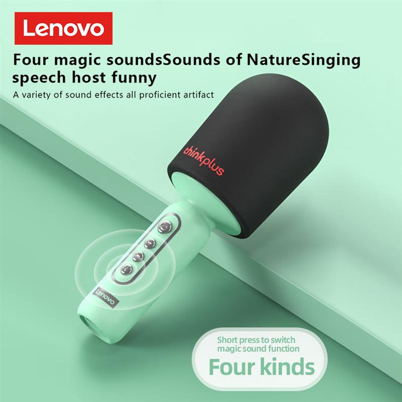 13969-ndybso Lenovo-micrófono de mano M1, inalámbrico, Bluetooth, sonido HIFI, artefacto de Karaoke, teléfono móvil en vivo, hogar, portátil para fiesta
