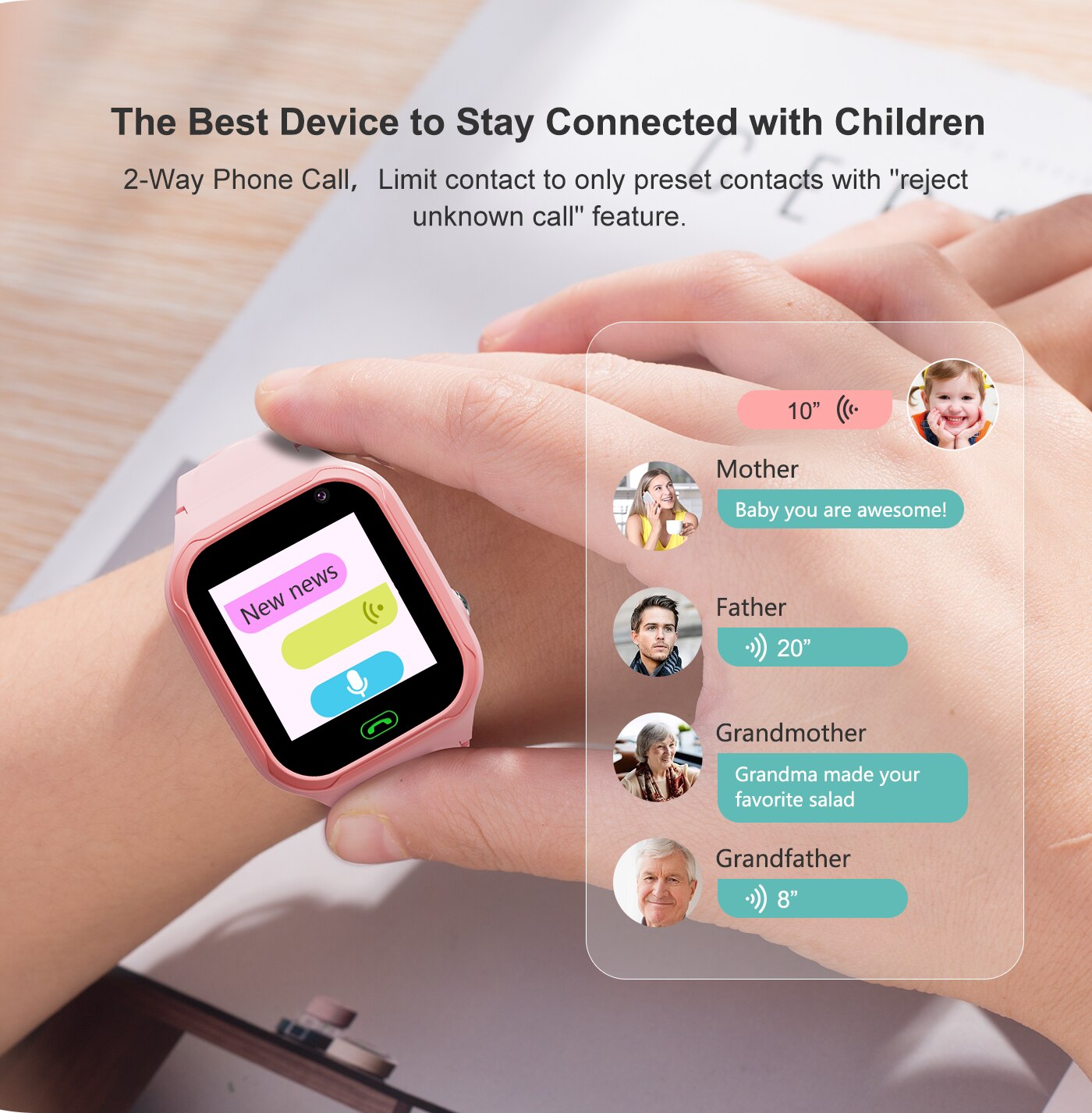 13988-mtuhv4 Reloj inteligente con GPS para niños, dispositivo con cámara HD, compatible con tarjeta sim 4G, llamadas, Wifi, posicionamiento GPS, para iPhone, xiaomi, 2022