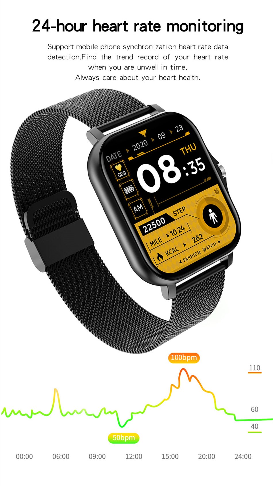14124-ih1nc7 Reloj inteligente con Bluetooth para hombre y mujer, Smartwatch resistente al agua IP67 con llamadas y Dial completamente táctil, 2023