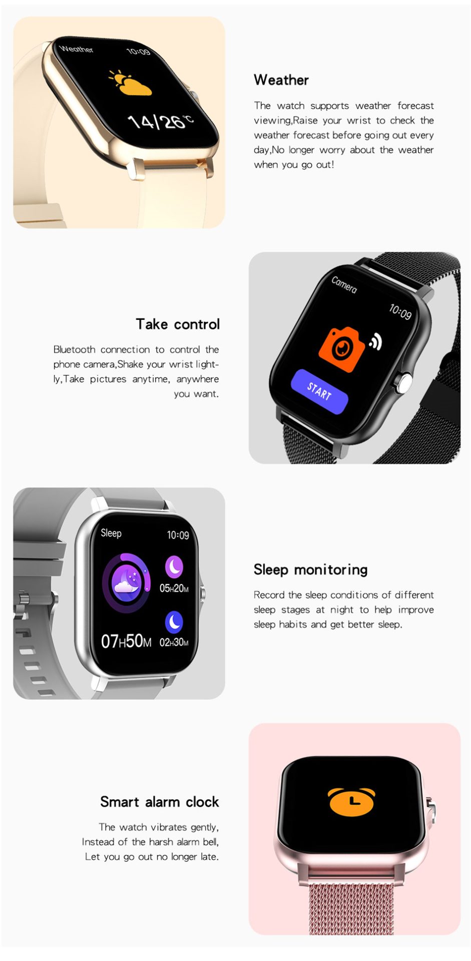 14124-oz9bbf Reloj inteligente con Bluetooth para hombre y mujer, Smartwatch resistente al agua IP67 con llamadas y Dial completamente táctil, 2023