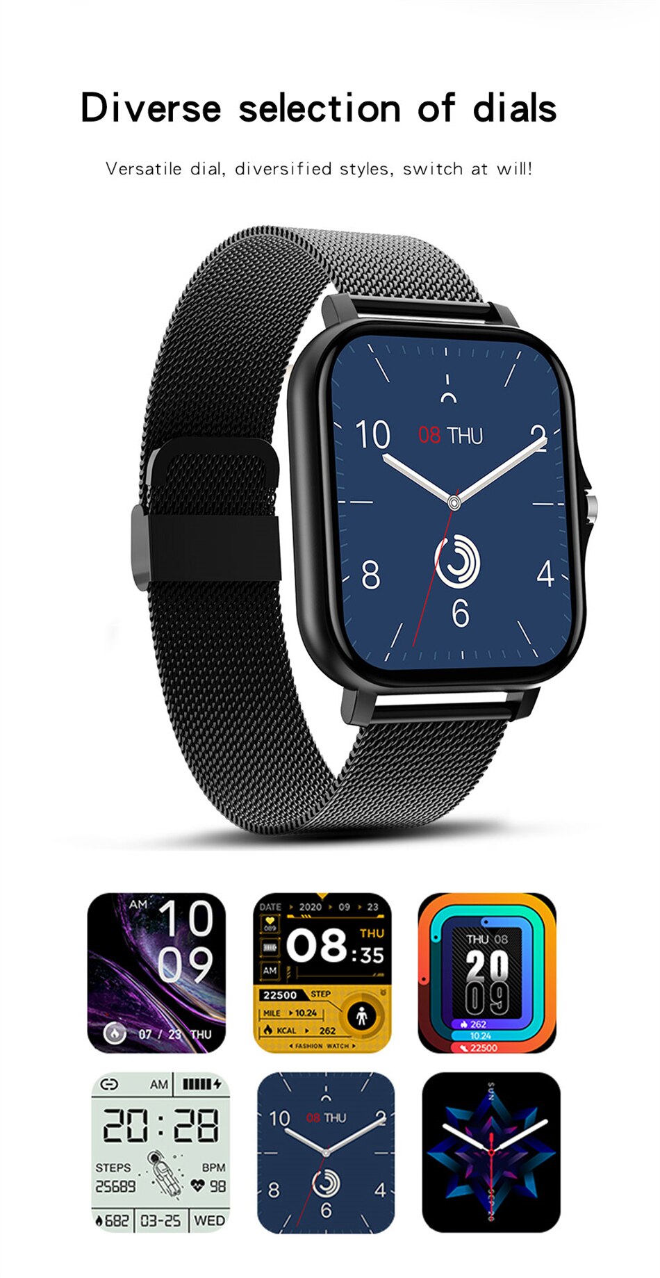 14124-s4guyx Reloj inteligente con Bluetooth para hombre y mujer, Smartwatch resistente al agua IP67 con llamadas y Dial completamente táctil, 2023