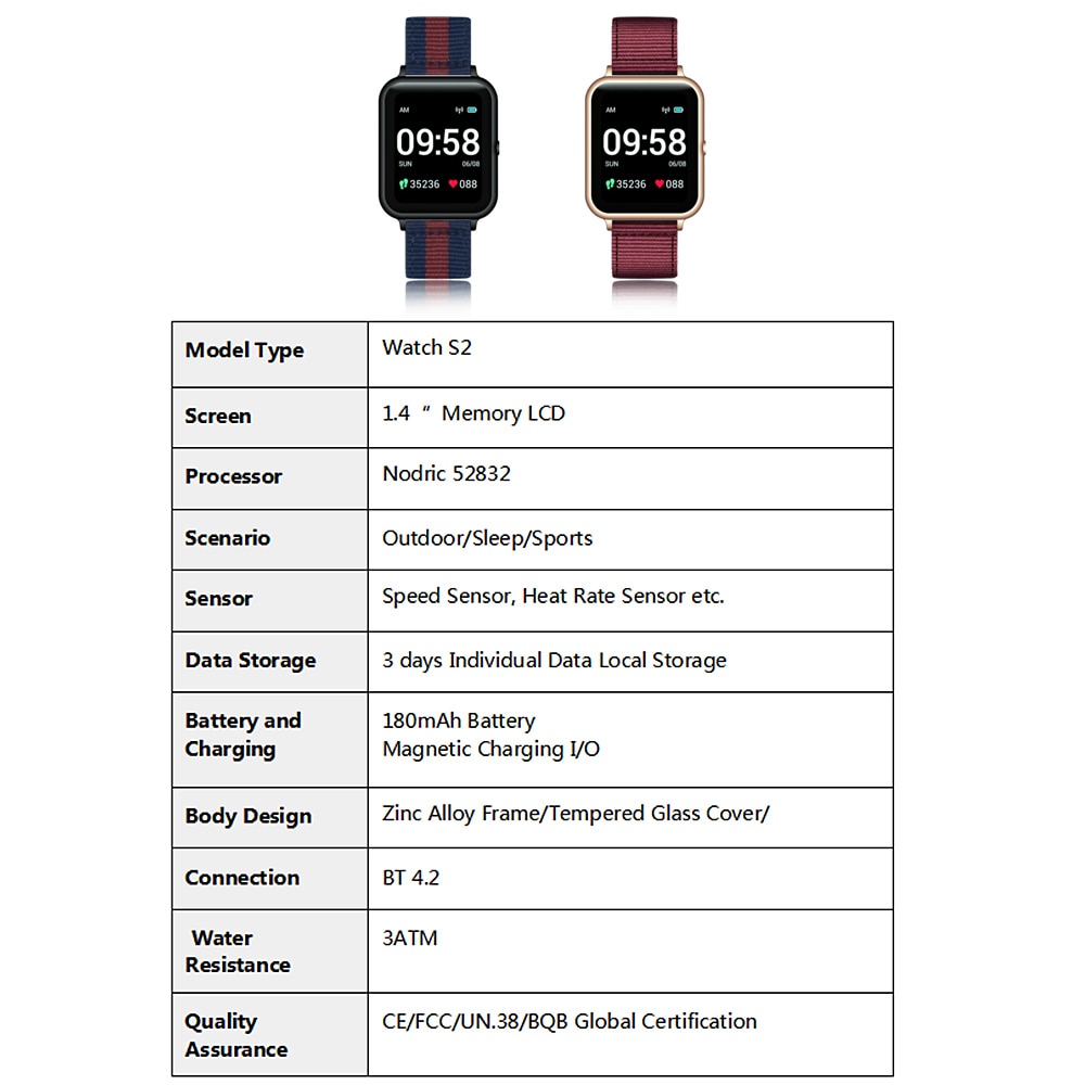 14188-x2z0r3 Lenovo-reloj inteligente S2 para hombre, accesorio de pulsera resistente al agua con seguimiento de actividad deportiva, Monitor de ritmo cardíaco durante el sueño, para teléfono Xiaomi