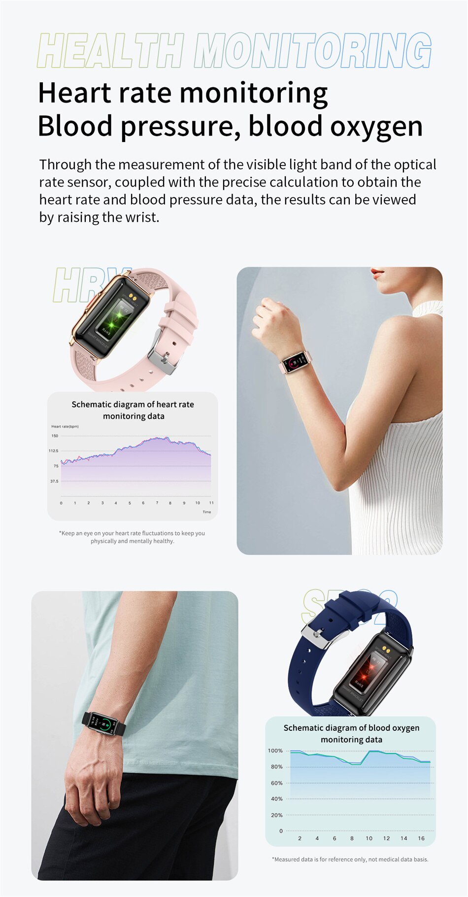 14314-gerogv Reloj inteligente deportivo para hombre y mujer, pulsera electrónica con rastreador de Fitness para Android e IOS