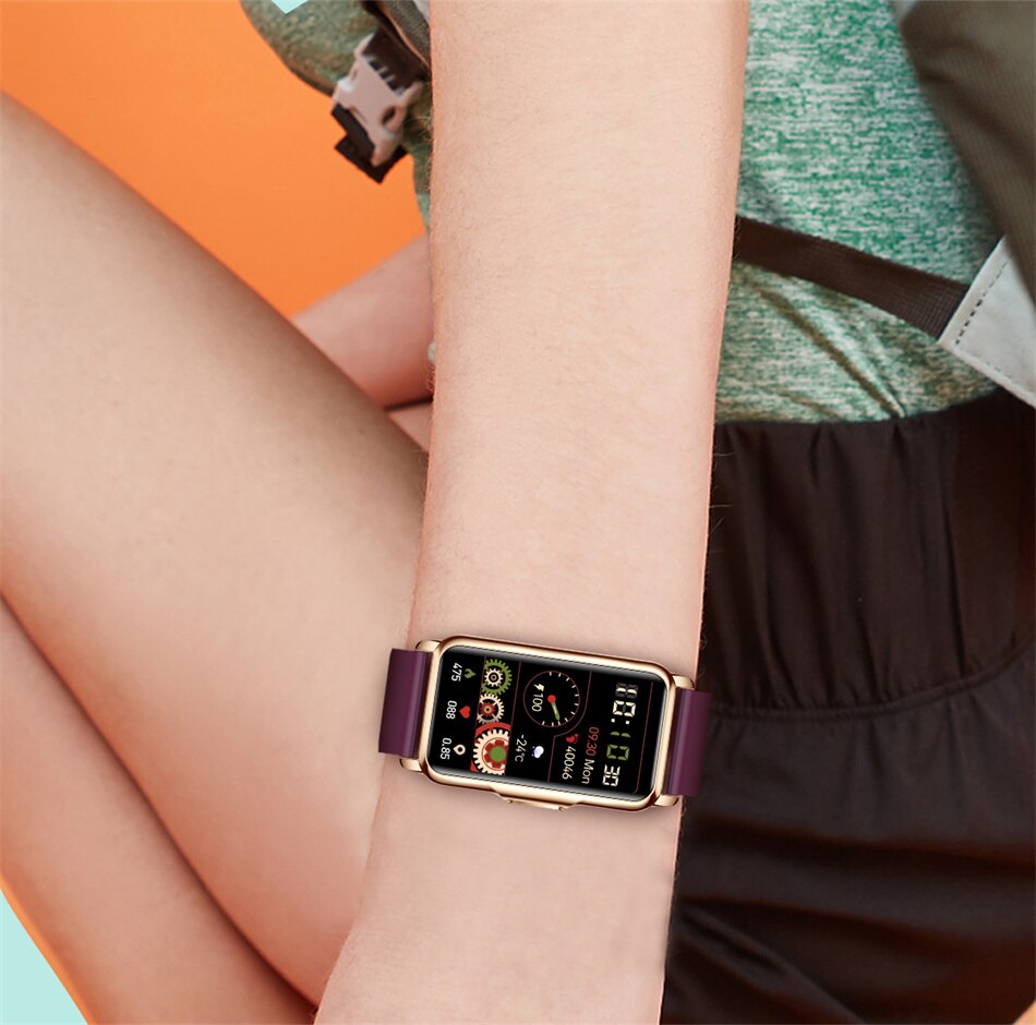 14314-i4pebd Reloj inteligente deportivo para hombre y mujer, pulsera electrónica con rastreador de Fitness para Android e IOS