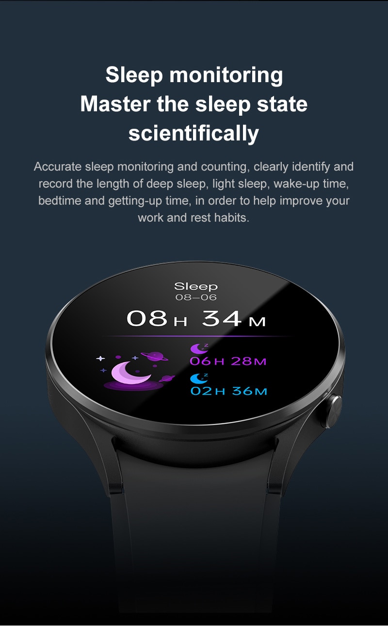 14385-qih5wb Reloj inteligente para hombre y mujer, pulsera completamente con pantalla táctil, resistente al agua IP68, con Dial personalizado y temperatura corporal, para Samsung Galaxy 4