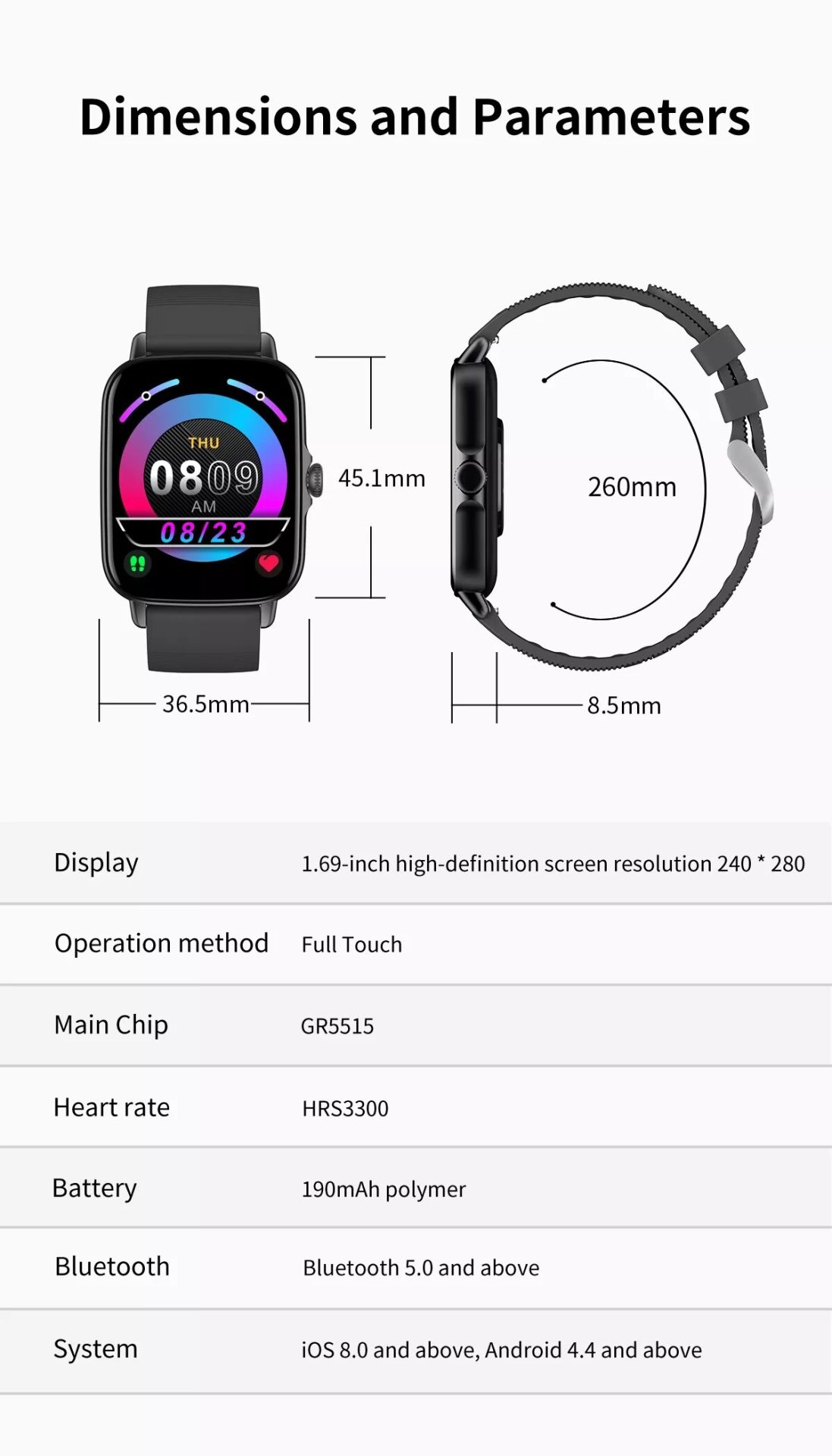 14386-f9q2jx Lenovo-reloj inteligente KT58 para hombre, Smartwatch deportivo ip67a prueba de agua, control del ritmo cardíaco y de la presión sanguínea, Icnh, para Xiaomi, 1,69