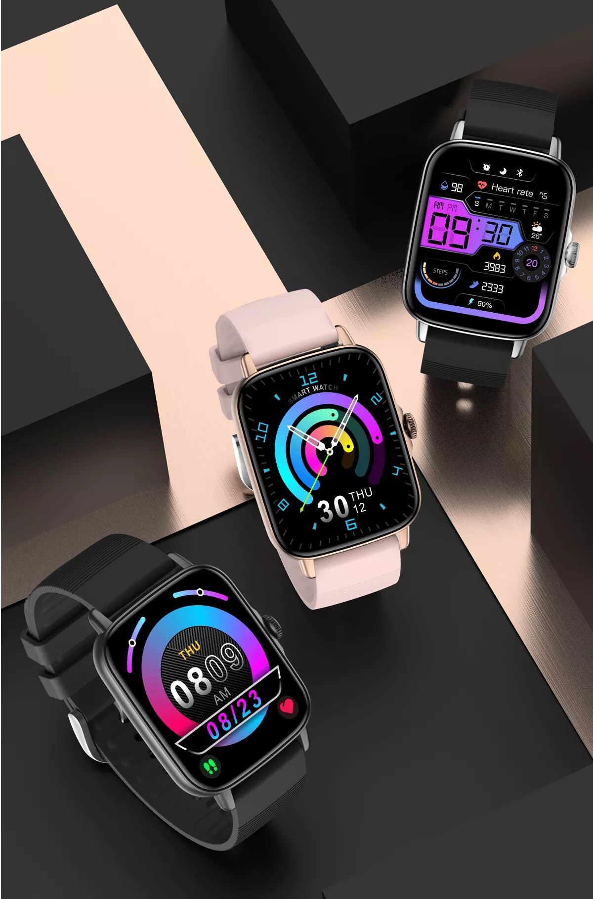 14386-rw6p7z Lenovo-reloj inteligente KT58 para hombre, Smartwatch deportivo ip67a prueba de agua, control del ritmo cardíaco y de la presión sanguínea, Icnh, para Xiaomi, 1,69