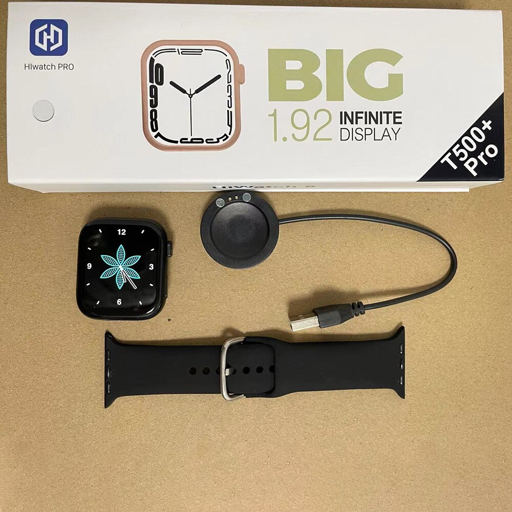 14434-dcfwzk Reloj inteligente T500 + Pro Serie 8, pulsera con Bluetooth, pantalla HD, control del ritmo cardíaco, recordatorio de salud, para teléfono Apple