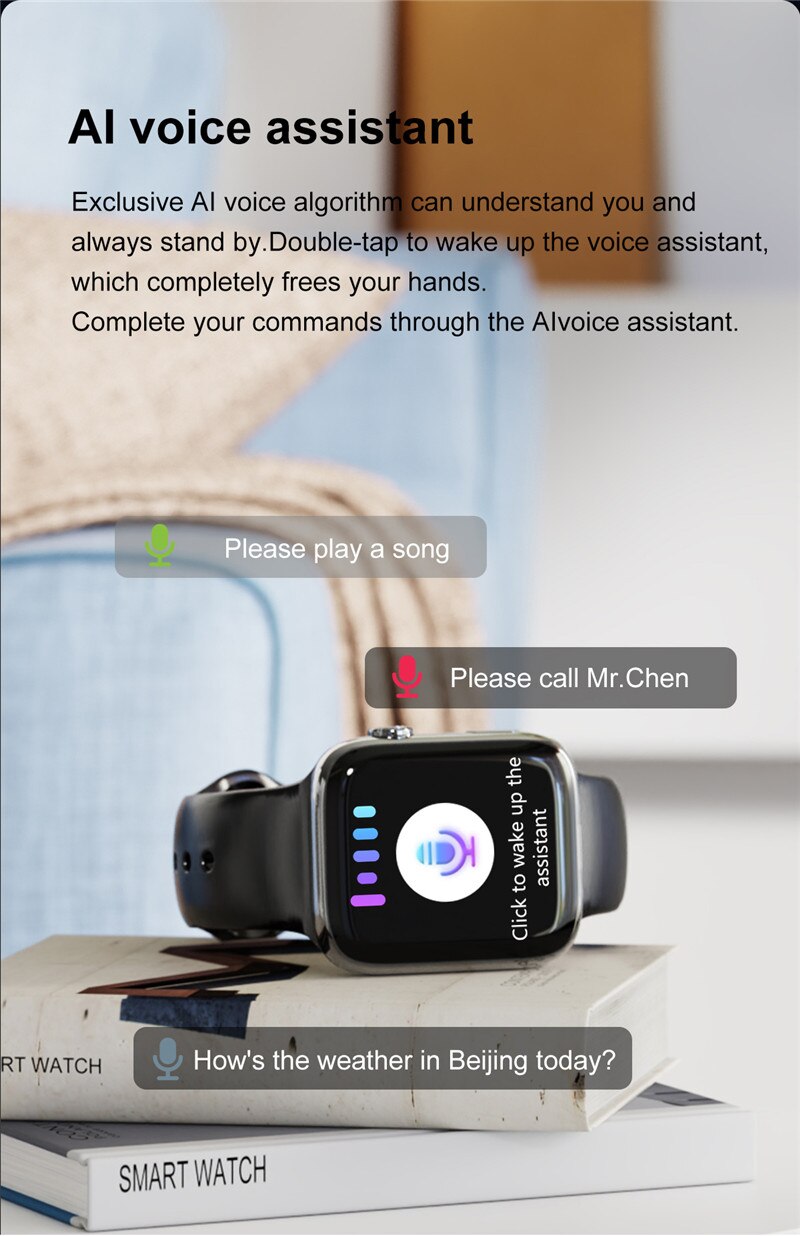 14474-5dmaa9 Reloj inteligente DT8 MAX para hombre y mujer, pulsera con pantalla infinita de 45mm y 2,0 pulgadas, Bluetooth, llamadas, carga inalámbrica, NFC, serie IWO 8