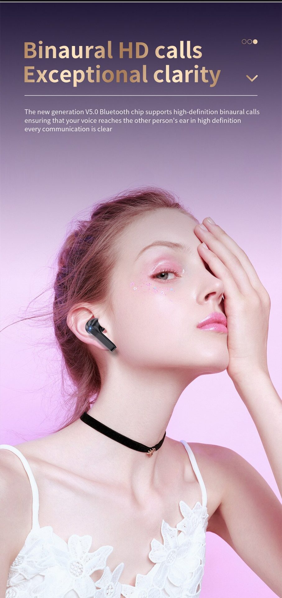 14506-1ktlw8 Lenovo-auriculares inalámbricos QT81 con Bluetooth, dispositivo de audio con micrófono, Control táctil, 5,0