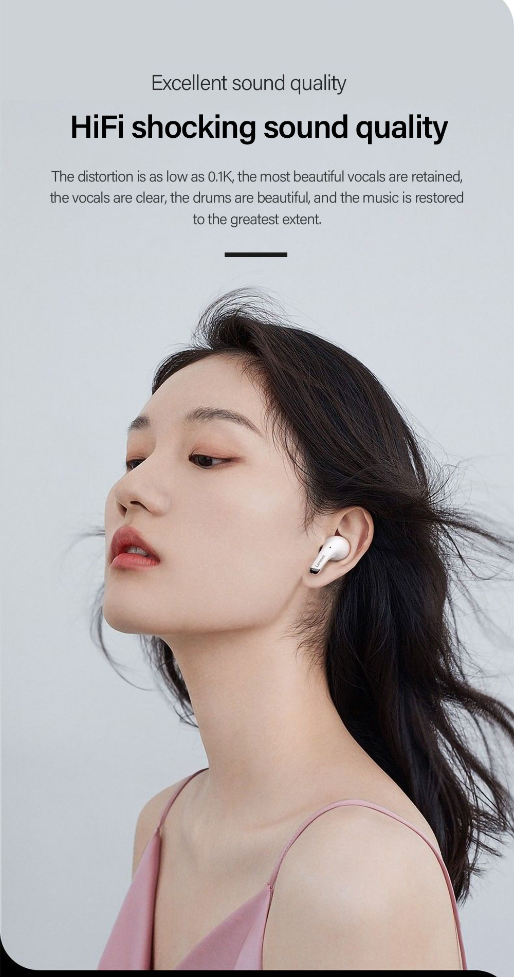 15394-ywodwx Lenovo-auriculares inalámbricos LP5 TWS con Bluetooth, dispositivo de audio estéreo 9D, HiFi, deportivos, impermeables, para iPhone 13, Xiaomi