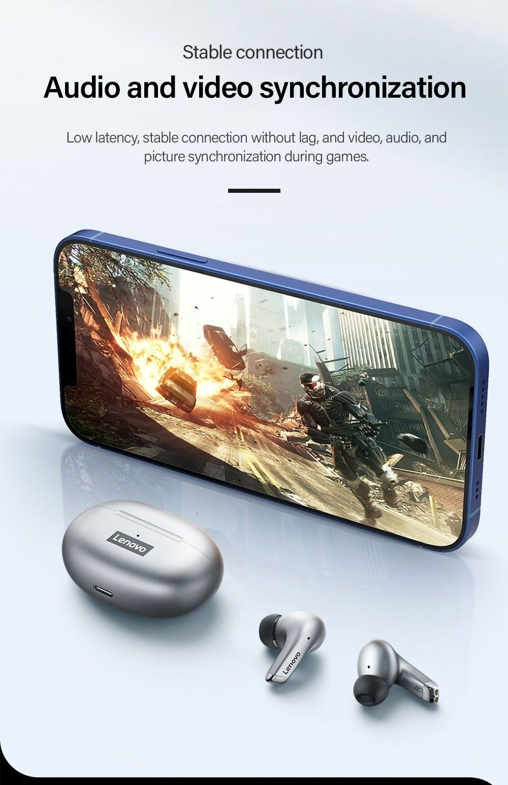 15394-zk0ijb Lenovo-auriculares inalámbricos LP5 TWS con Bluetooth, dispositivo de audio estéreo 9D, HiFi, deportivos, impermeables, para iPhone 13, Xiaomi