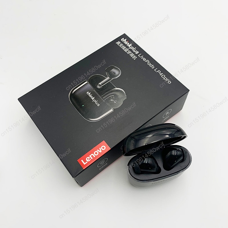 15611-pc8l0j Lenovo-auriculares inalámbricos Thinkplus LivePods LP40pro con Bluetooth 5,0, cascos estéreo deportivos con Control táctil, 10 unidades/lote