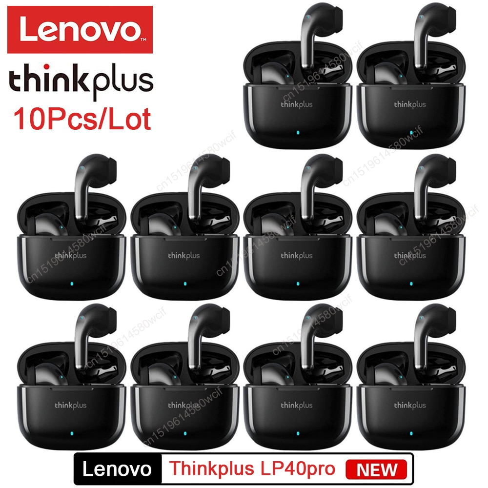 15611-ysshdu Lenovo-auriculares inalámbricos Thinkplus LivePods LP40pro con Bluetooth 5,0, cascos estéreo deportivos con Control táctil, 10 unidades/lote