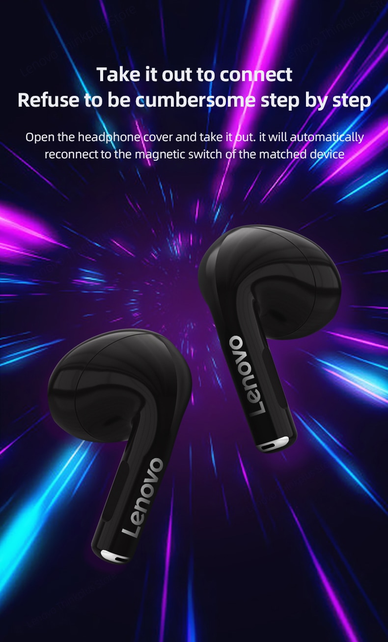15620-blfrcg Lenovo-auriculares inalámbricos LP80 Pro TWS para videojuegos, cascos deportivos con Bluetooth 5,3 RGB, HIFI Dual, reducción de ruido, novedad