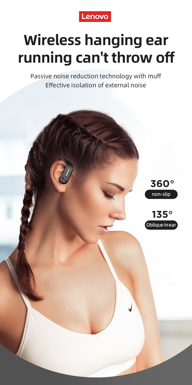 15655-clfvej Lenovo-auriculares inalámbricos con Bluetooth para videojuegos, audífonos originales con tecnología TWS, resistentes al agua, reducción de ruido, novedad