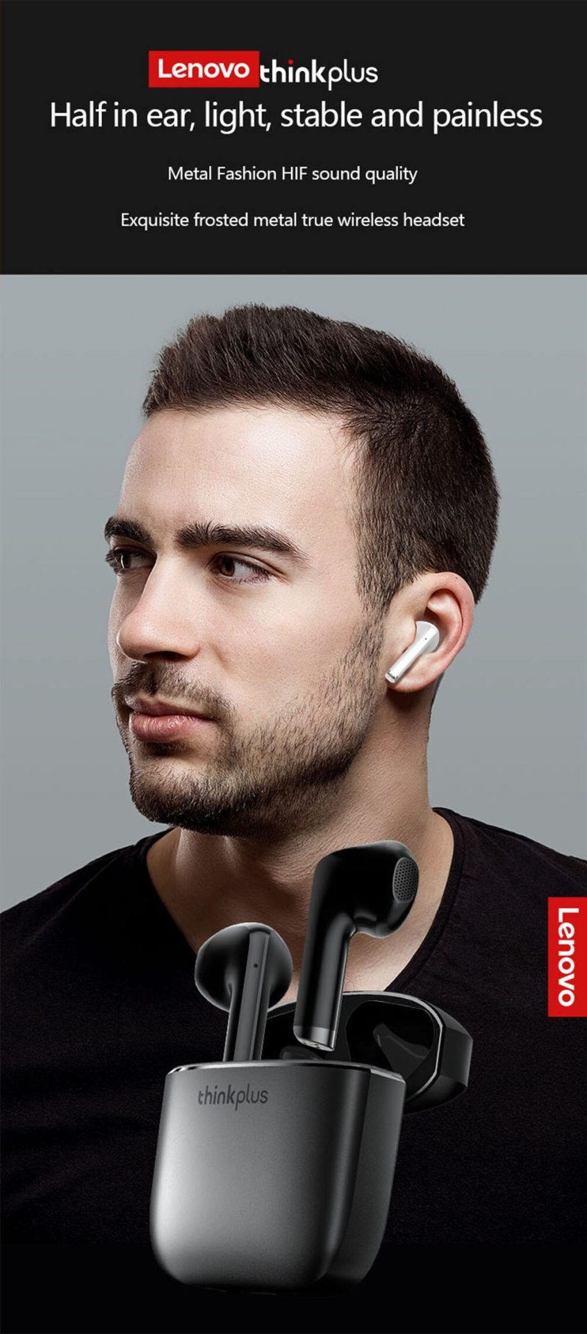 15658-ykr7ot Lenovo-auriculares inalámbricos XT99 con Bluetooth 5,2, dispositivo de audio TWS, estéreo, deportivo, gancho para la oreja, con micrófono Dual HD