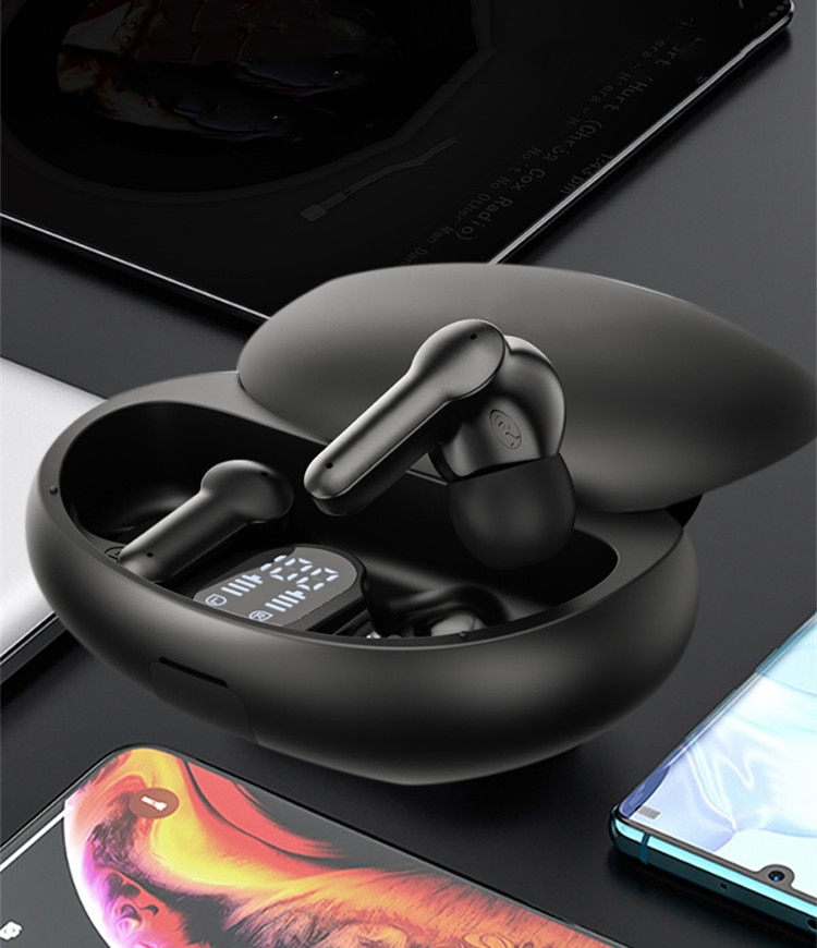 15801-lheszk Auriculares inalámbricos TWS con Bluetooth 5,3, dispositivo de audio ENC con cancelación de ruido, resistente al agua, deportivos, táctiles, para juegos, HIFI, HD, llamadas, modo de espera largo