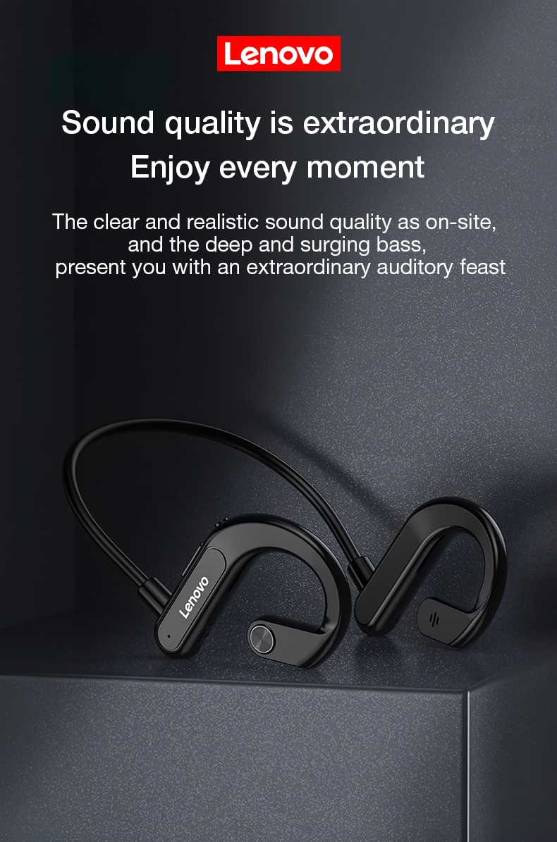 15838-obqsql Lenovo-auriculares inalámbricos X3 con Bluetooth, cascos deportivos para correr, impermeables, con micrófono, para ciclismo y conducción
