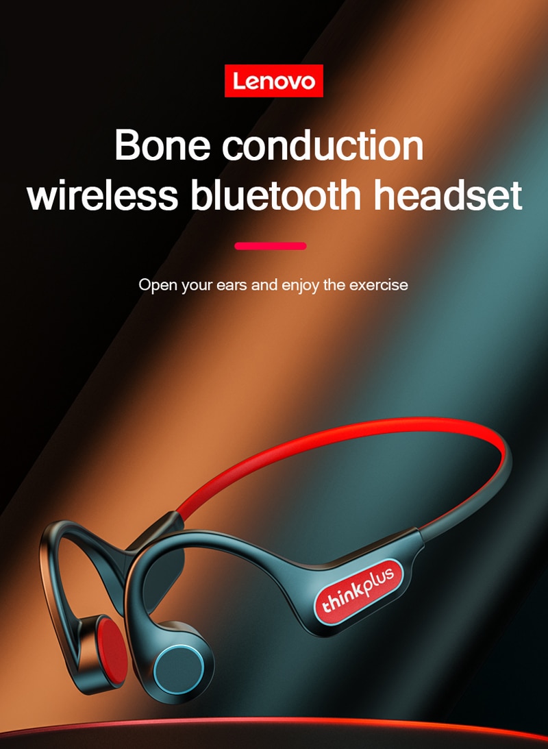 15952-gcvoz6 Lenovo-auriculares inalámbricos X3 Pro con Bluetooth 5,3, cascos de conducción ósea, con gancho para la oreja, Hifi, deportivos, impermeables, con micrófono