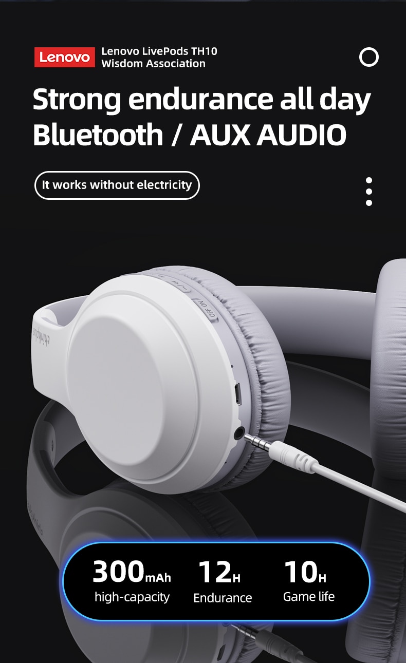 16047-hhm17m Lenovo-auriculares inalámbricos TH10, dispositivo de audio con Bluetooth, LP40, TWS, XT88, resistente al agua, reducción de música HiFi, para móvil XIAOMI