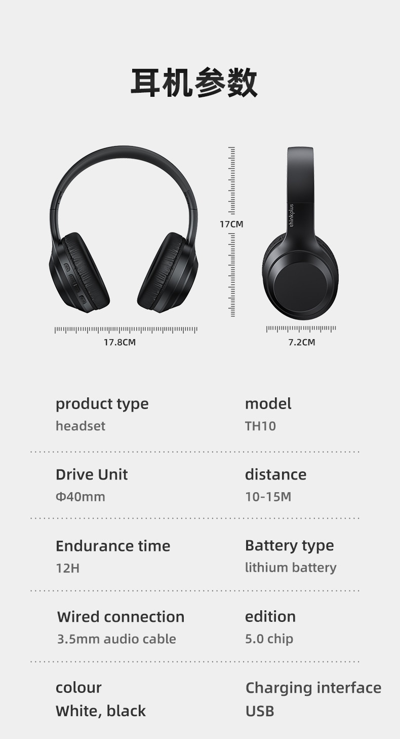 16047-tbkwr0 Lenovo-auriculares inalámbricos TH10, dispositivo de audio con Bluetooth, LP40, TWS, XT88, resistente al agua, reducción de música HiFi, para móvil XIAOMI