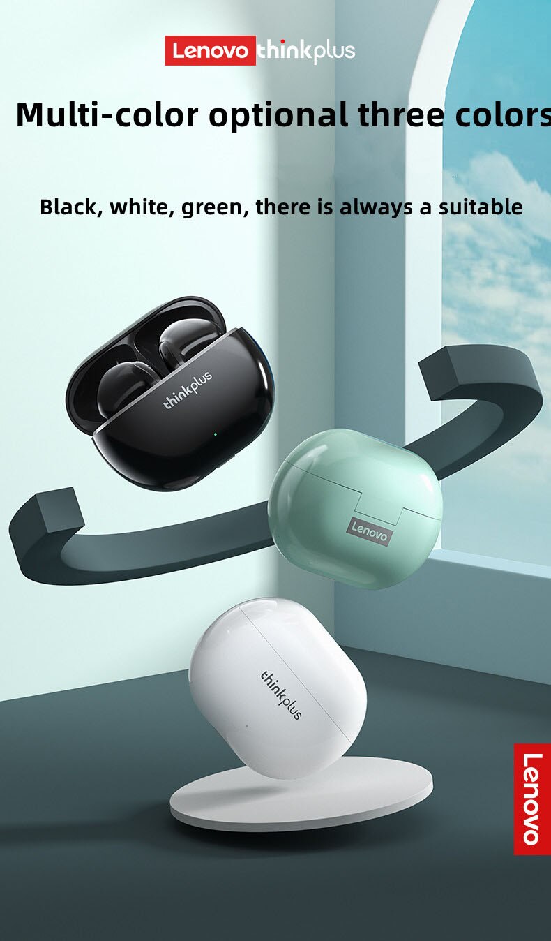 16086-szbyzg Lenovo-auriculares XT93 con Bluetooth 5,2, cascos deportivos estéreo de graves HiFi con micrófono Dual HD, batería de 250mAh, modo de espera largo