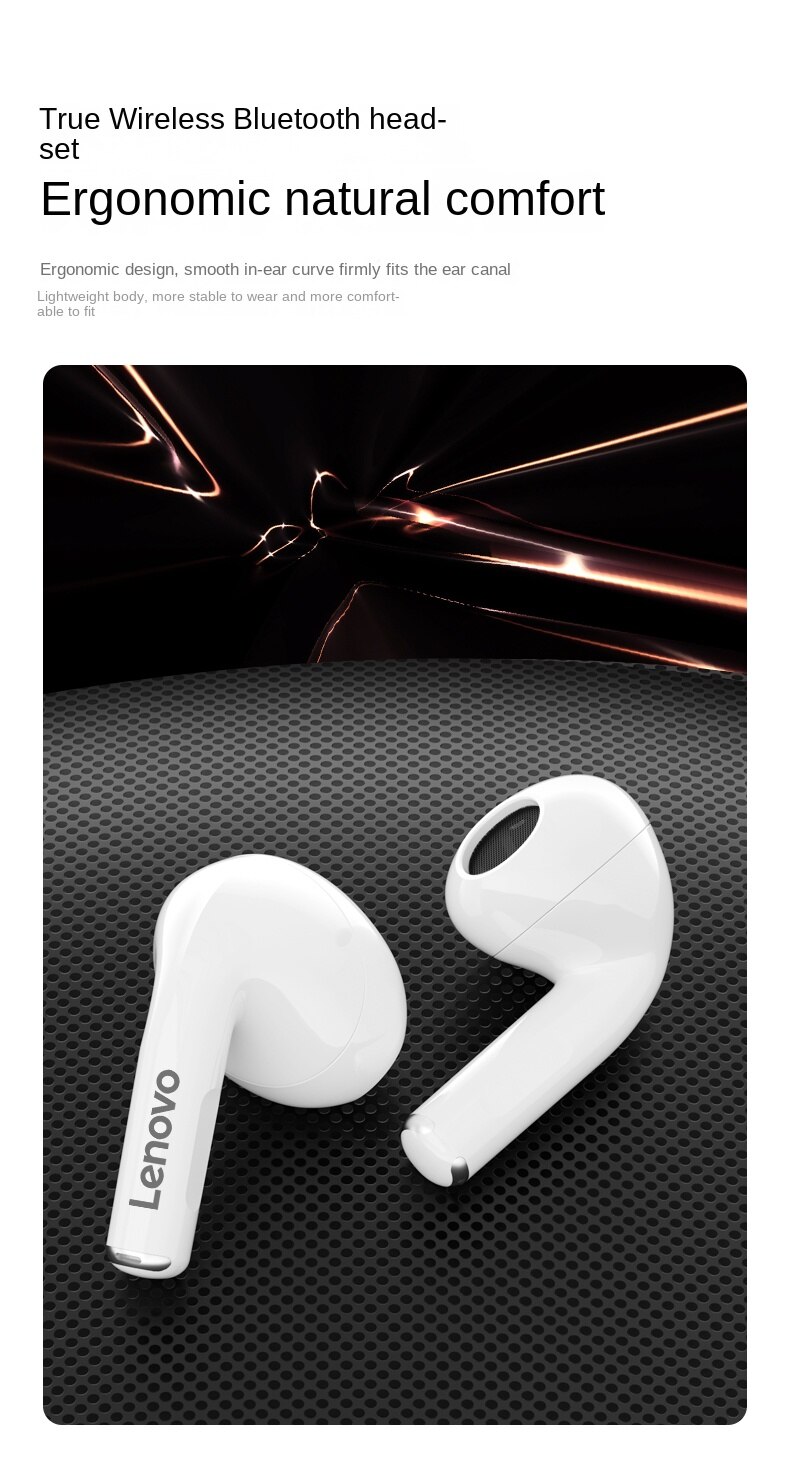 16111-v3eqi1 Lenovo-auriculares inalámbricos LP80PRO con Bluetooth 5,3, cascos TWS con cancelación de ruido, impermeables, deportivos, de baja latencia