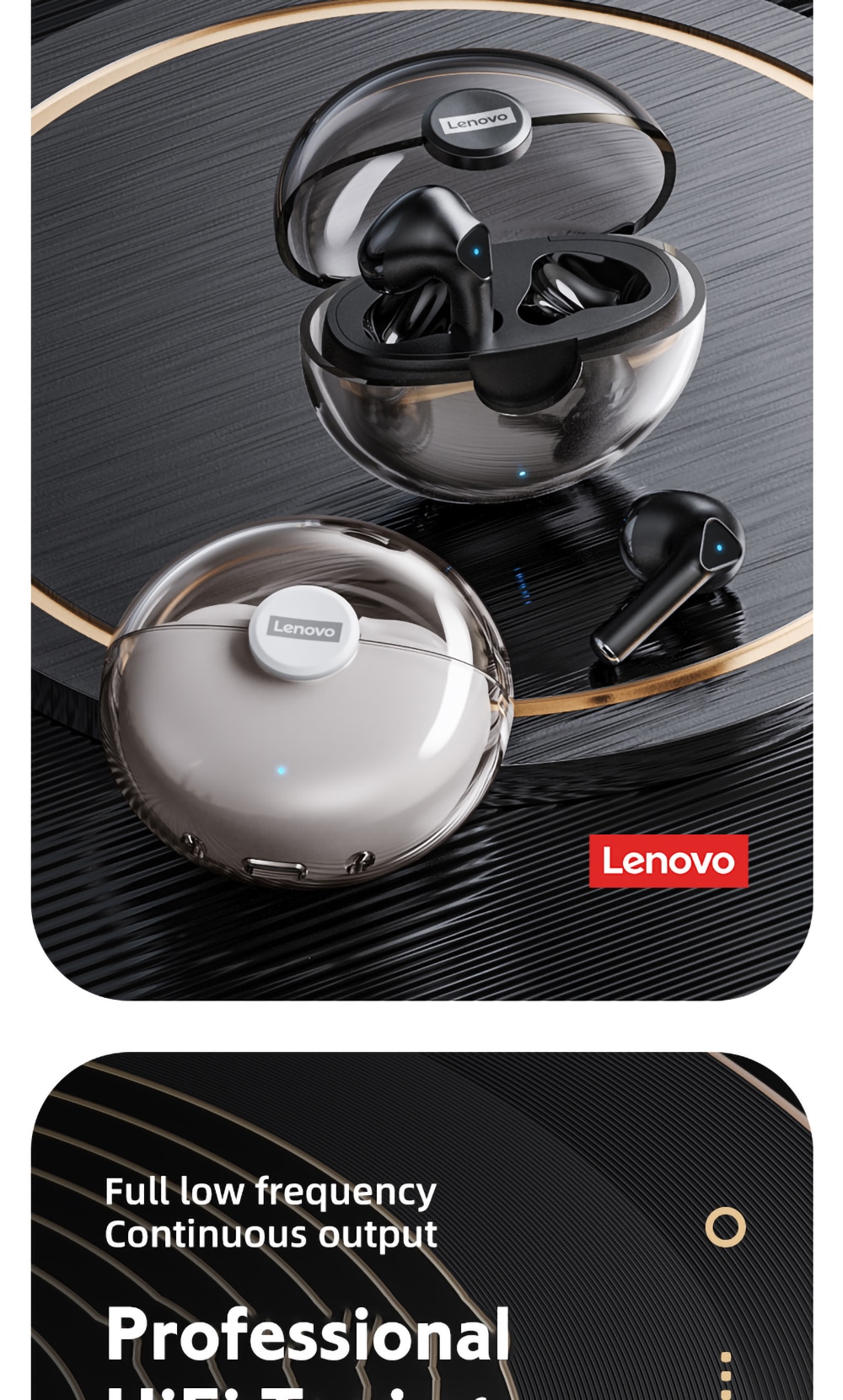 16204-qtgh5r Lenovo-auriculares inalámbricos LP80 con Bluetooth, dispositivo de audio TWS, con movimiento deportivo, Para Fitness, de baja latencia, para juegos y música