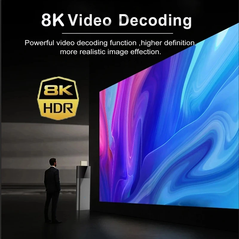 Android 16 Clé TV H313 8K 60fps, dongle Smart TV, double WiFi 2.4G&5G, Bluetooth 5.4, HDR10, lecteur multimédia HDMI – Image 3