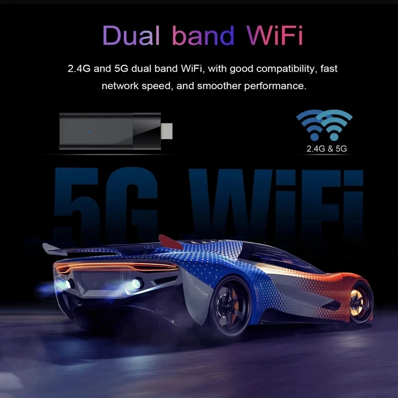 Android 16 Clé TV H313 8K 60fps, dongle Smart TV, double WiFi 2.4G&5G, Bluetooth 5.4, HDR10, lecteur multimédia HDMI – Image 5