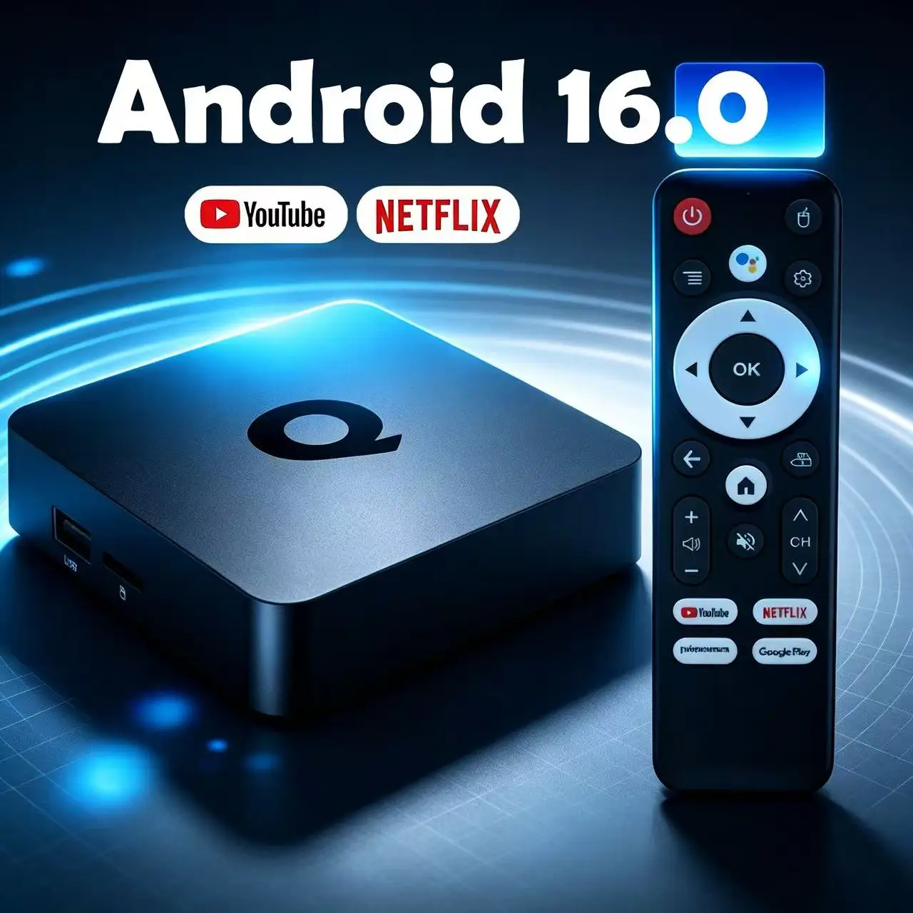 Smart Android16 TV Box Q1 8GB+256GB Allwinner H313 Google Assistant 8K Video Bluetooth6.0 Media Player Very Fast Set Top Box