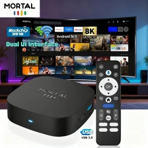 2026 New Android 16 Smart TV Box Rockchip RK3518 WIFI6 BT 5.4 UI Interface 8K HD Media Player Voice Assistant Set Top Box IPTV
