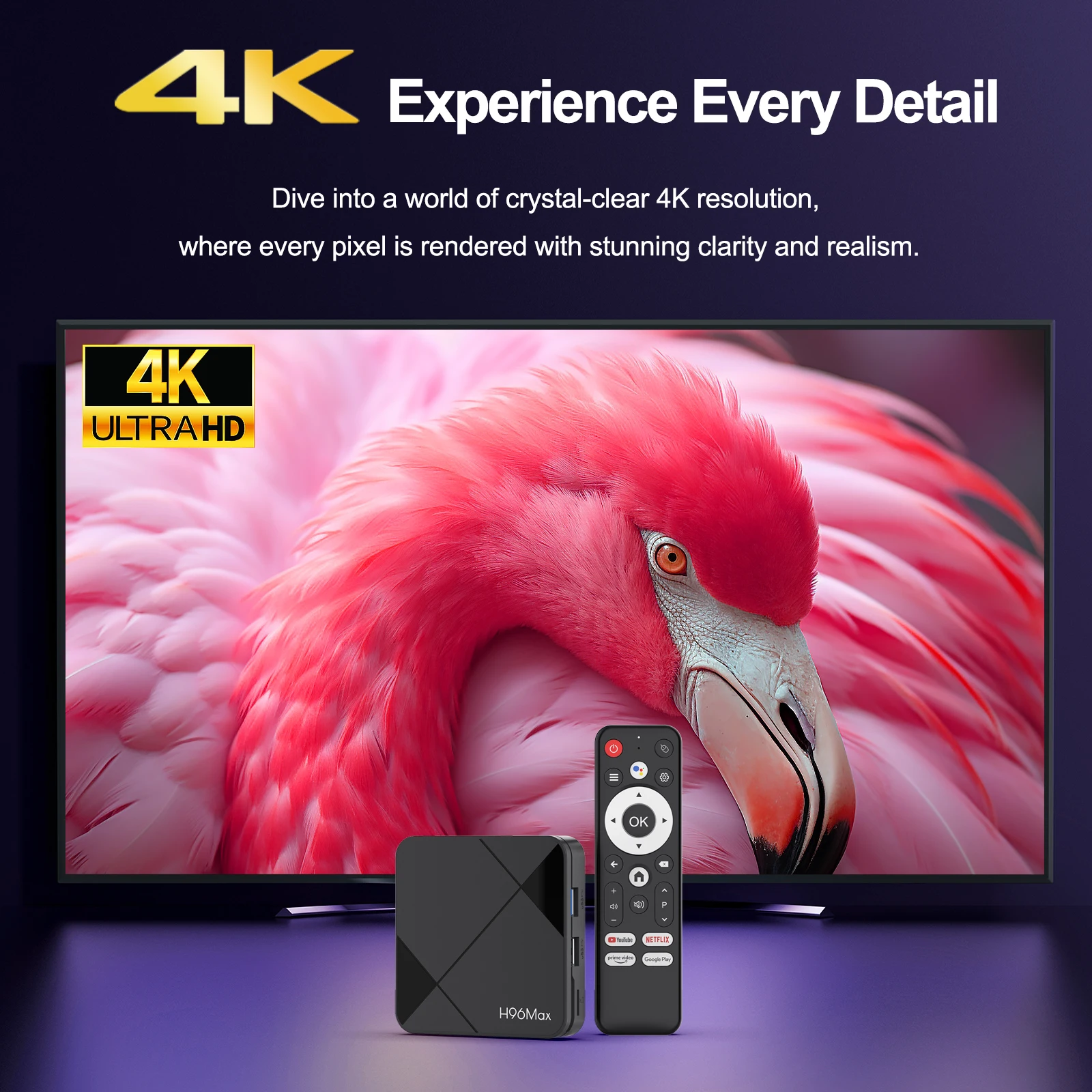 H96Max RK3518 4K TV Box Android 14 Quad Core WiFi6 BT5.4 Google Voice Assistant with New Geometric Lens Design Set Top Box - Image 3