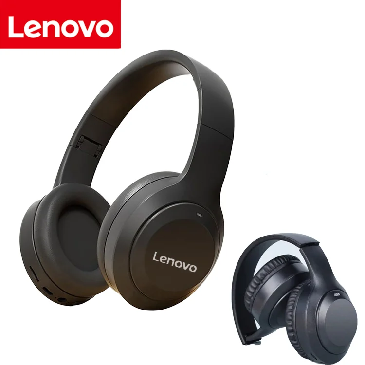 Lenovo Wireless Headphones - Portable, Foldable, with Microphone for Calls, Suitable for Home Office Mobile Phones and Computers