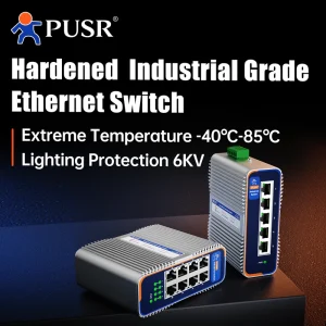 PUSR 5/8 Port Ethernet Switch 100/1000Mbps Gigabit RJ45 IP40 6KV Uplink IP Unmanaged Industrial Network Switch Plug&Play USR-ISG