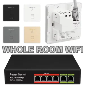 POE Power Supply WIFI Router 1000Mbps Wireless repeater extender power AP Relay Smart 5G Ethernet In Wall Routers Embedded Panel