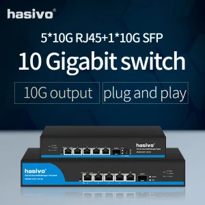 5 Port Web Managed 10 Gps PoE Or None PoE With 1*10G SFP+ Switch